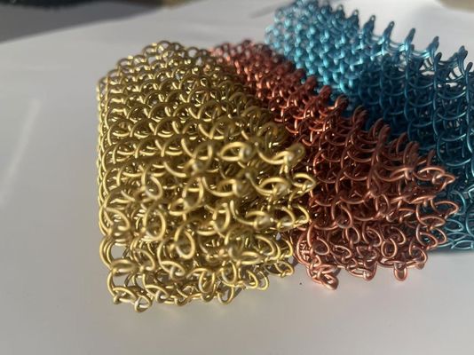 Cortina de eslabones de acero inoxidable 304 de diseño moderno con tamaño de apertura de 6 mm para malla metálica arquitectónica