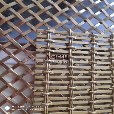 Acabado de latón antiguo personalizado, malla crimpada de acero inoxidable de 1,5 mm para interiores de lujo