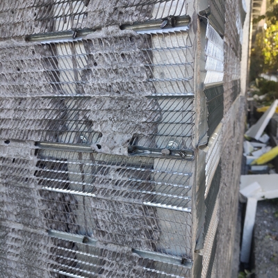 Malla de listones de alta nervadura de hormigón prefabricado de acero galvanizado