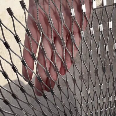 Reja de cuerda de alambre de trenza de barrera de tracción para protección contra caídas