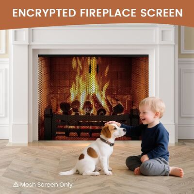 Folding Multi-panel Adjustable Metallic Fabric Curtains For Indoor Fireplace Screen