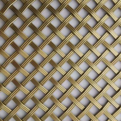 Malla Arquitectónica de Acero Inoxidable con Tejido de Alambre en Color Dorado Duradero para Cortinas