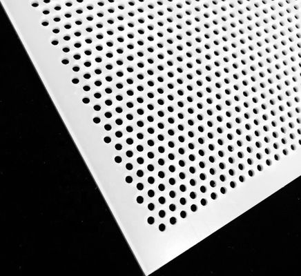 Industria alimentaria perforada plástica blanca del PVC Mesh Panel Thin Sheet For