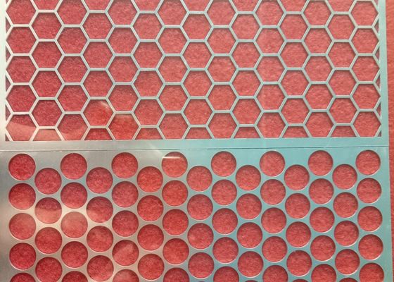 Revestimiento en polvo negro de aluminio Hexagonal Redondo agujero altavoz rejilla de metal punzante malla