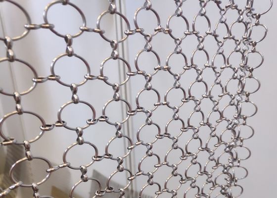 Abertura incombustible de Chainmail Ring Mesh Curtain 3.8mm-50m m del oro