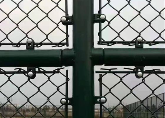 25*25m m temporales 50*50m m Mesh Galvanized Chain Link Fence para los deportes archivaron