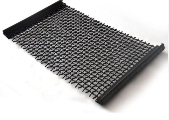 alambre vibrante de acero Mesh Screen Plain Twill Weave de carbono 65Mn para la máquina de la trituradora