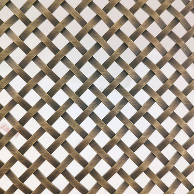 El alambre arquitectónico de Mesh Round Wire And Flat del latón de la corrosión anti se entrecruza