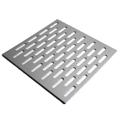 El acero ranuró los agujeros alargados perforó el metal Mesh Panel With Round Ends