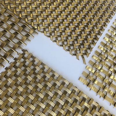 Pantalla de alambre tejida de bronce antigua Mesh For Building Facade Decoration