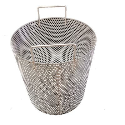Tubo filtrante de acero inoxidable del cilindro perforado con la manija